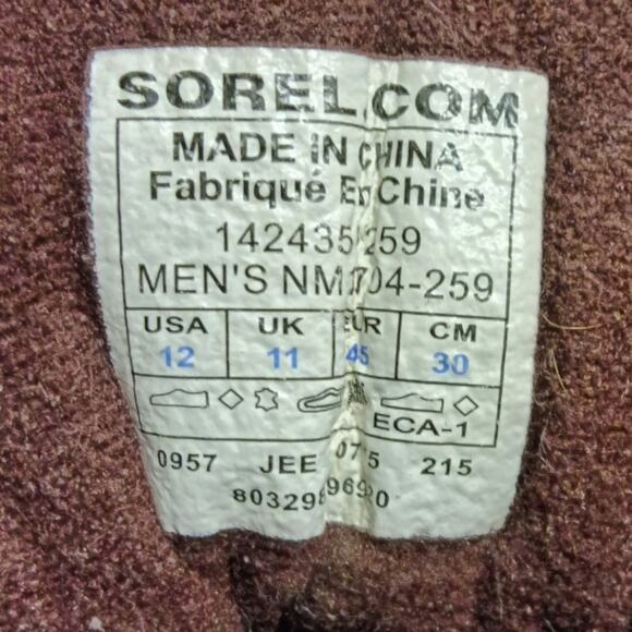 Sorel Men's Cheyanne II Lace Duck Boot Size 12 - Picture 8 of 8